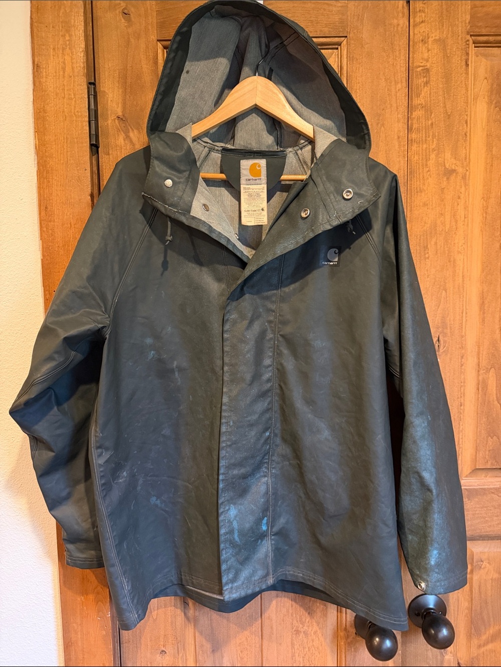 Distressed Carhartt PVC jacket